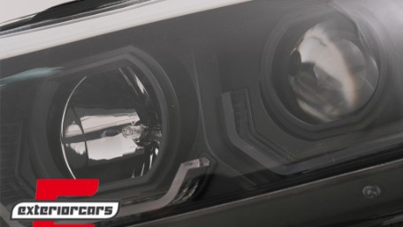 Prednja svjetla 3D LED Angel Eyes LED žmigavci (crna) / BMW serije 3 E90 limuzina E91 karavan (03.2005-08.2008), LPBMK8