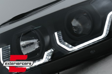 Prednja svjetla 3D LED Angel Eyes LED žmigavci (crna) / BMW serije 3 E90 limuzina E91 karavan (03.2005-08.2008), LPBMK8