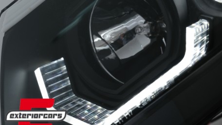 Prednja svjetla 3D LED Angel Eyes LED žmigavci (crna) / BMW serije 3 E90 limuzina E91 karavan (03.2005-08.2008), LPBMK8