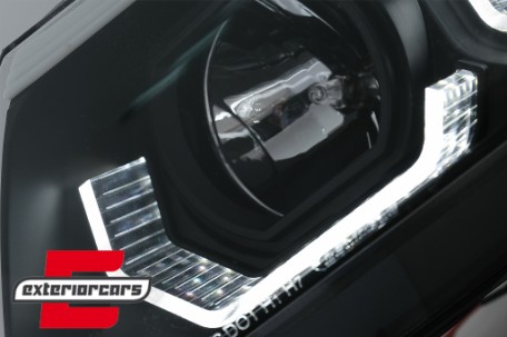 Prednja svjetla 3D LED Angel Eyes LED žmigavci (crna) / BMW serije 3 E90 limuzina E91 karavan (03.2005-08.2008), LPBMK8