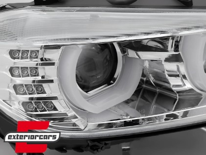 Prednja svjetla 3D LED Angel Eyes U-dizajn (chrome) / BMW serije 3 F30 F31 limuzina karavan (10.2011-05.2015), LPBMI9