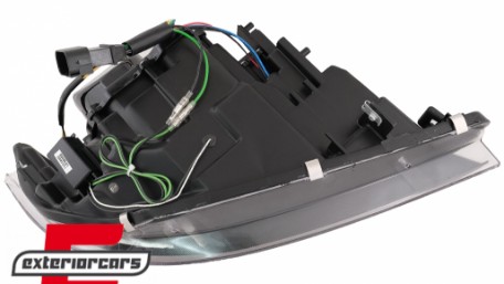 Prednja svjetla 3D LED Angel Eyes U-dizajn (crna) / BMW serije 3 E90 limuzina E91 karavan (03.2005-08.2008), LPBMI4