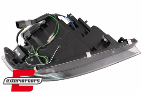 Prednja svjetla 3D LED Angel Eyes U-dizajn (crna) / BMW serije 3 E90 limuzina E91 karavan (03.2005-08.2008), LPBMI4