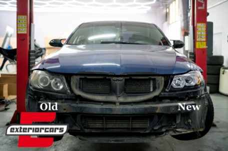 Prednja svjetla 3D LED Angel Eyes U-dizajn (crna) / BMW serije 3 E90 limuzina E91 karavan (03.2005-08.2008), LPBMI4