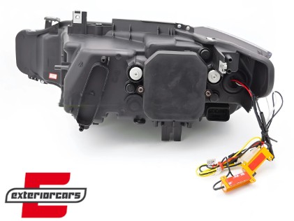 Prednja svjetla 3D LED Angel Eyes U-dizajn (crna) / BMW serije 3 F30 F31 limuzina karavan (10.2011-05.2015), LPBMJ0