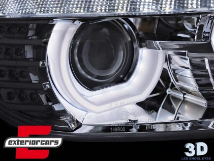 Prednja svjetla 3D LED Angel Eyes U-dizajn Xenon (chrome) / BMW serije 3 F30 F31 limuzina karavan (10.2011-05.2015), LPBML7