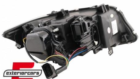 Prednja svjetla 3D LED Angel Eyes U-dizajn Xenon (crna) / BMW serije 3 E90 limuzina E91 karavan (03.2005-08.2008), LPBMI6