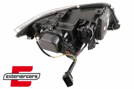 Prednja svjetla 3D LED Angel Eyes U-dizajn Xenon (crna) / BMW serije 3 E90 limuzina E91 karavan (03.2005-08.2008), LPBMI6
