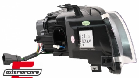 Prednja svjetla 3D LED Angel Eyes U-dizajn Xenon (crna) / BMW serije 3 E90 limuzina E91 karavan (03.2005-08.2008), LPBMI6