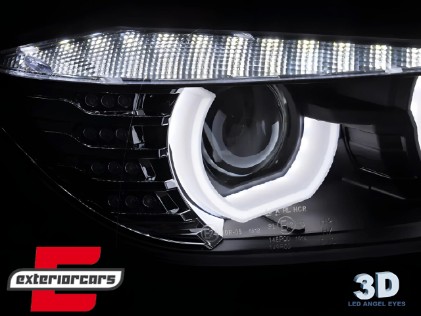 Prednja svjetla 3D LED Angel Eyes U-dizajn Xenon (crna) / BMW serije 3 F30 F31 limuzina karavan (10.2011-05.2015), LPBML8