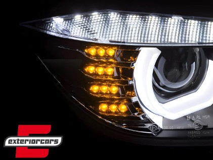 Prednja svjetla 3D LED Angel Eyes U-dizajn Xenon (crna) / BMW serije 3 F30 F31 limuzina karavan (10.2011-05.2015), LPBML8