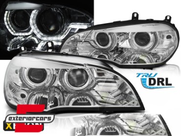 Prednja svjetla 3D LED Angel Eyes XENON (chrome) / BMW X5 E70 (2007-2010), LPBMJ7