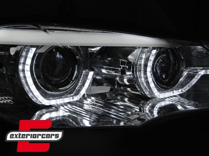 Prednja svjetla 3D LED Angel Eyes XENON (chrome) / BMW X5 E70 (2007-2010), LPBMJ7