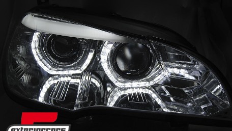 Prednja svjetla 3D LED Angel Eyes XENON (chrome) / BMW X5 E70 (2007-2010), LPBMJ7