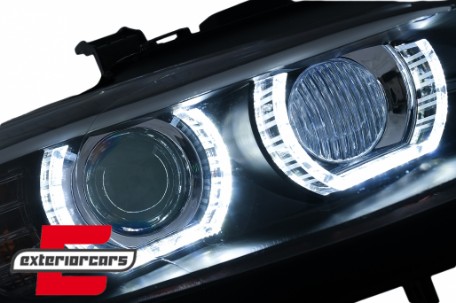 Prednja svjetla 3D LED Angel Eyes Xenon (crna) / BMW serije 3 E92 E93 (2006-2010), LPBMJ3