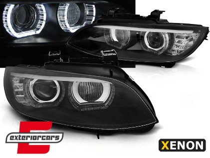 Prednja svjetla 3D LED Angel Eyes Xenon (crna) / BMW serije 3 E92 E93 (2006-2010), LPBMJ5