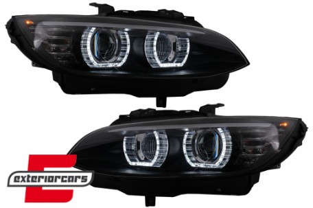 Prednja svjetla 3D LED Angel Eyes Xenon (crna) / BMW serije 3 E92 E93 (2006-2010), LPBMJ5