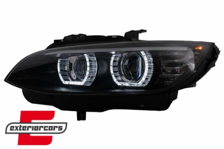 Prednja svjetla 3D LED Angel Eyes Xenon (crna) / BMW serije 3 E92 E93 (2006-2010), LPBMJ5