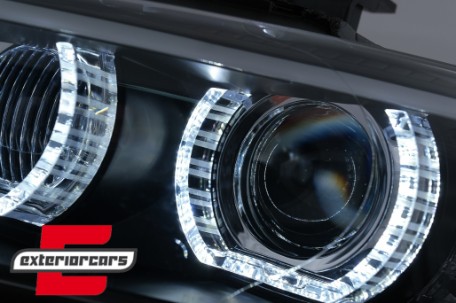 Prednja svjetla 3D LED Angel Eyes Xenon (crna) / BMW serije 3 E92 E93 (2006-2010), LPBMJ5