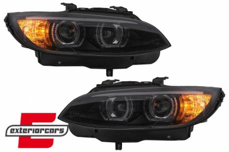 Prednja svjetla 3D LED Angel Eyes Xenon (crna) / BMW serije 3 E92 E93 (2006-2010), LPBMJ5