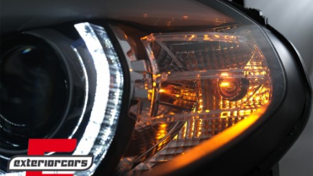 Prednja svjetla 3D LED Angel Eyes XENON (crna) / BMW X5 E70 (2007-2010), LPBMJ8