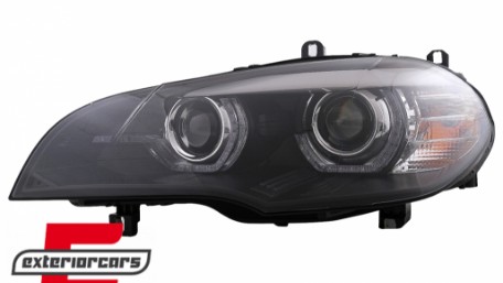 Prednja svjetla 3D LED Angel Eyes XENON (crna) / BMW X5 E70 (2007-2010), LPBMJ8