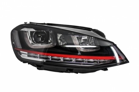 Prednja svjetla 3D LED DRL SEQ žmigavci GTI dizajn / VW Golf 7 VII (2012-2017), LPVX04
