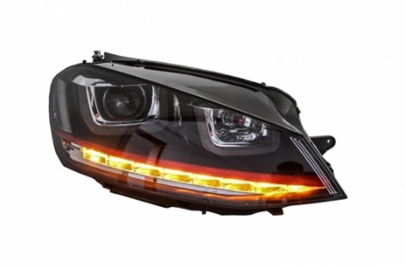 Prednja svjetla 3D LED DRL SEQ žmigavci GTI dizajn / VW Golf 7 VII (2012-2017), LPVX04