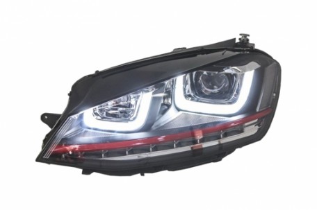 Prednja svjetla 3D LED DRL SEQ žmigavci GTI dizajn / VW Golf 7 VII (2012-2017), LPVX04