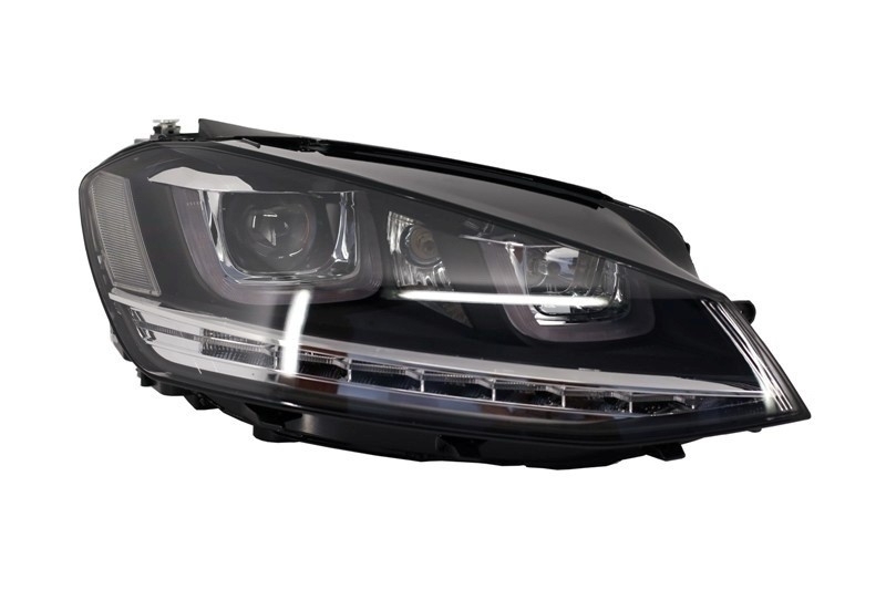 Prednja svjetla 3D LED DRL SEQ žmigavci R-line dizajn / VW Golf 7 VII (2012-2017), LPVX03
