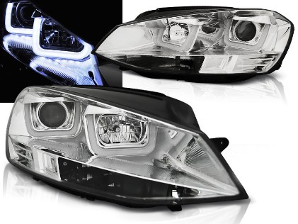 Prednja svjetla 3D LED U-dizajn (chrome) / Volkswagen Golf VII (2012-2017), LPVWK5