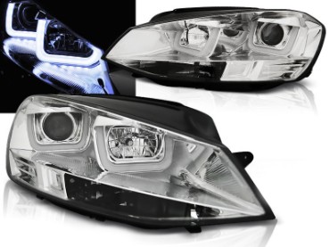 Prednja svjetla 3D LED U-dizajn (chrome) / Volkswagen Golf VII (2012-2017), LPVWK5