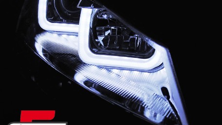 Prednja svjetla 3D LED U-dizajn (crna/crvena lajsna) / Volkswagen Golf VII (2012-2017), LPVWM2