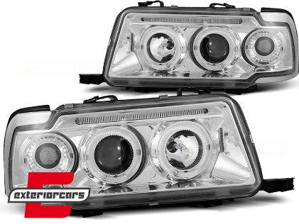 Prednja svjetla Angel Eyes (chrome) / Audi 80 B4 (1991-1996), LPAU29