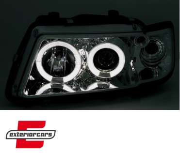 Prednja svjetla Angel Eyes (chrome) / Audi A3 (1996-2000), LPAU06