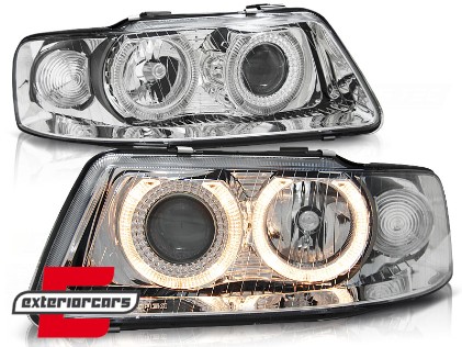 Prednja svjetla Angel Eyes (chrome) / Audi A3 (2000-2003), LPAU21