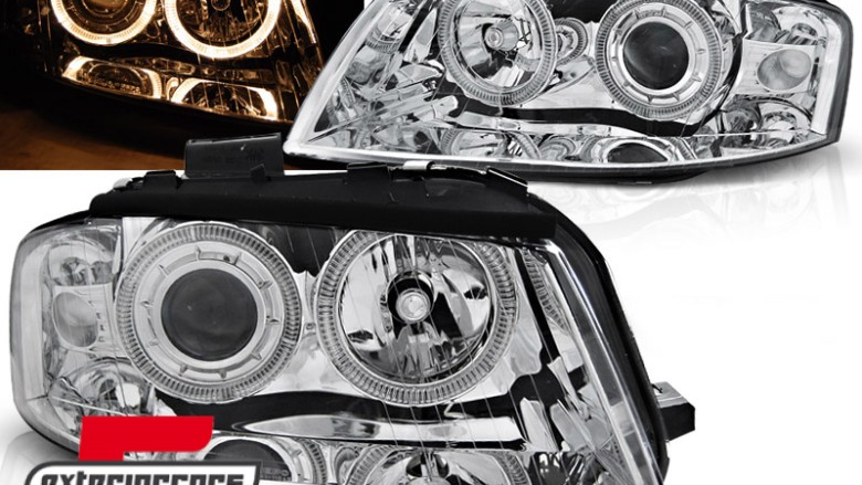 Prednja svjetla Angel Eyes (chrome) / Audi A3 8P 8PA (2003-2008), LPAU77