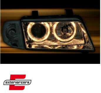 Prednja svjetla Angel Eyes (chrome) / Audi A4 B5 (1994-12.1998), LPAU09