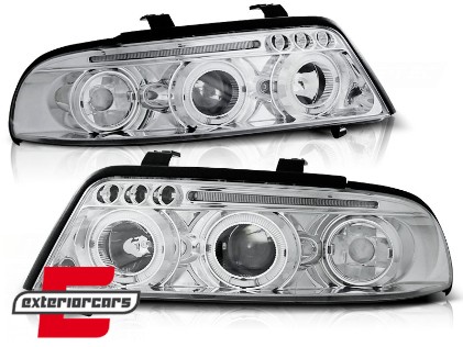 Prednja svjetla Angel Eyes (chrome) / Audi A4 B5 Facelift (1999-2000), LPAU14
