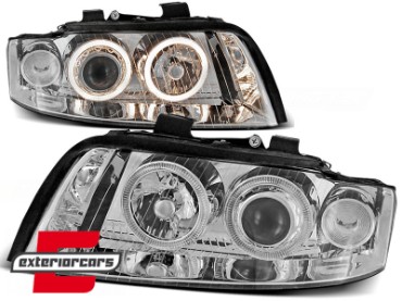 Prednja svjetla Angel Eyes (chrome) / Audi A4 B6 (2000-2004), LPAU19