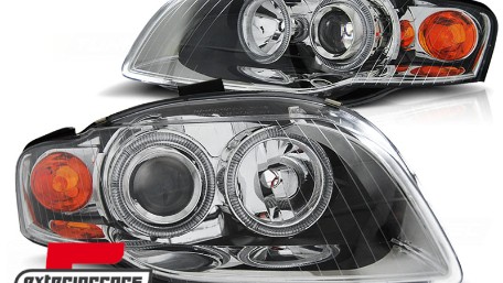Prednja svjetla Angel Eyes (chrome) / Audi A4 B7 (2004-2008), LPAU57