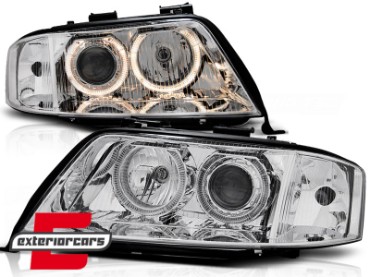 Prednja svjetla Angel Eyes (chrome) / Audi A6 4B C5 (05.1997-05.2001), LPAU67