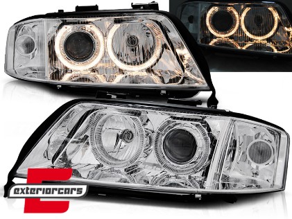 Prednja svjetla Angel Eyes (chrome) / Audi A6 4B C5 (05.1997-05.2001), LPAU69