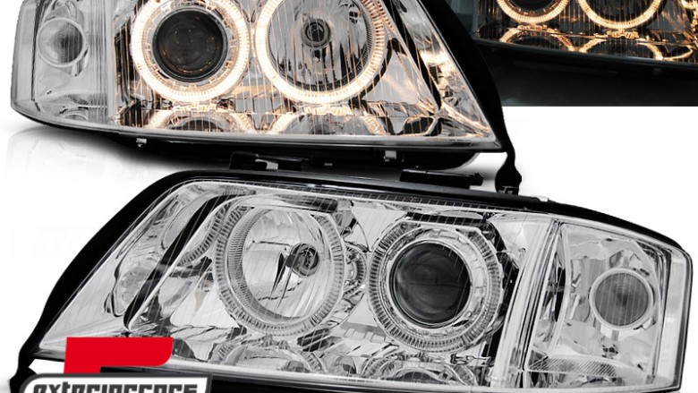 Prednja svjetla Angel Eyes (chrome) / Audi A6 4B C5 (05.1997-05.2001), LPAU69