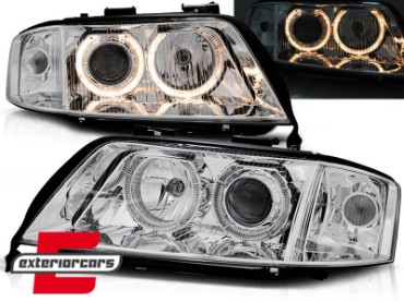 Prednja svjetla Angel Eyes (chrome) / Audi A6 4B C5 (05.1997-05.2001), LPAU69