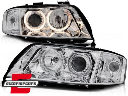 Prednja svjetla Angel Eyes (chrome) / Audi A6 4B C5 (06.2001-05.2004), LPAU81