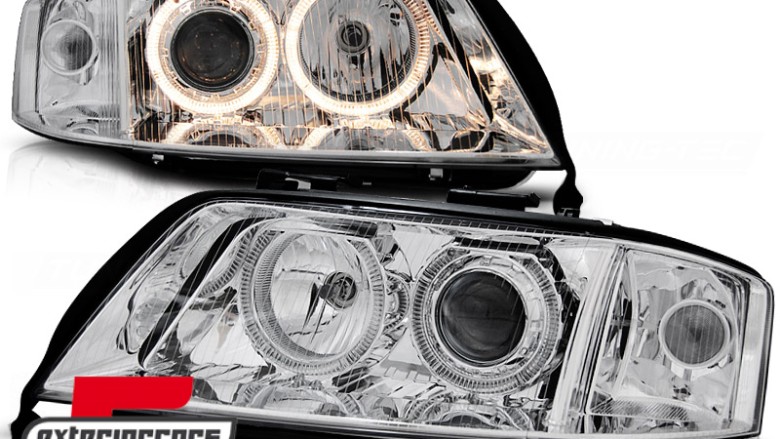 Prednja svjetla Angel Eyes (chrome) / Audi A6 4B C5 (06.2001-05.2004), LPAU81