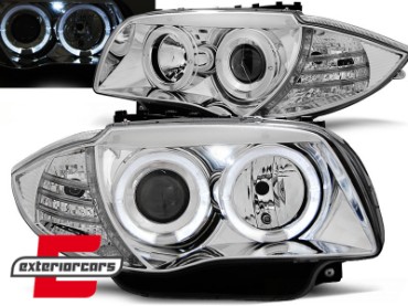 Prednja svjetla Angel Eyes (chrome) / BMW serije 1 E81 E82 E87 E88 (2004-2011), LPBM79