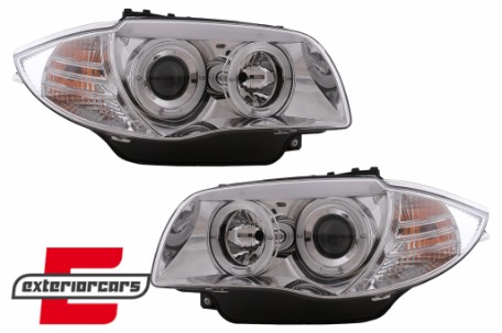 Prednja svjetla Angel Eyes (chrome) / BMW serije 1 E81 E82 E87 E88 (2004-2011), LPBM79