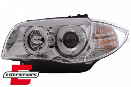 Prednja svjetla Angel Eyes (chrome) / BMW serije 1 E81 E82 E87 E88 (2004-2011), LPBM79